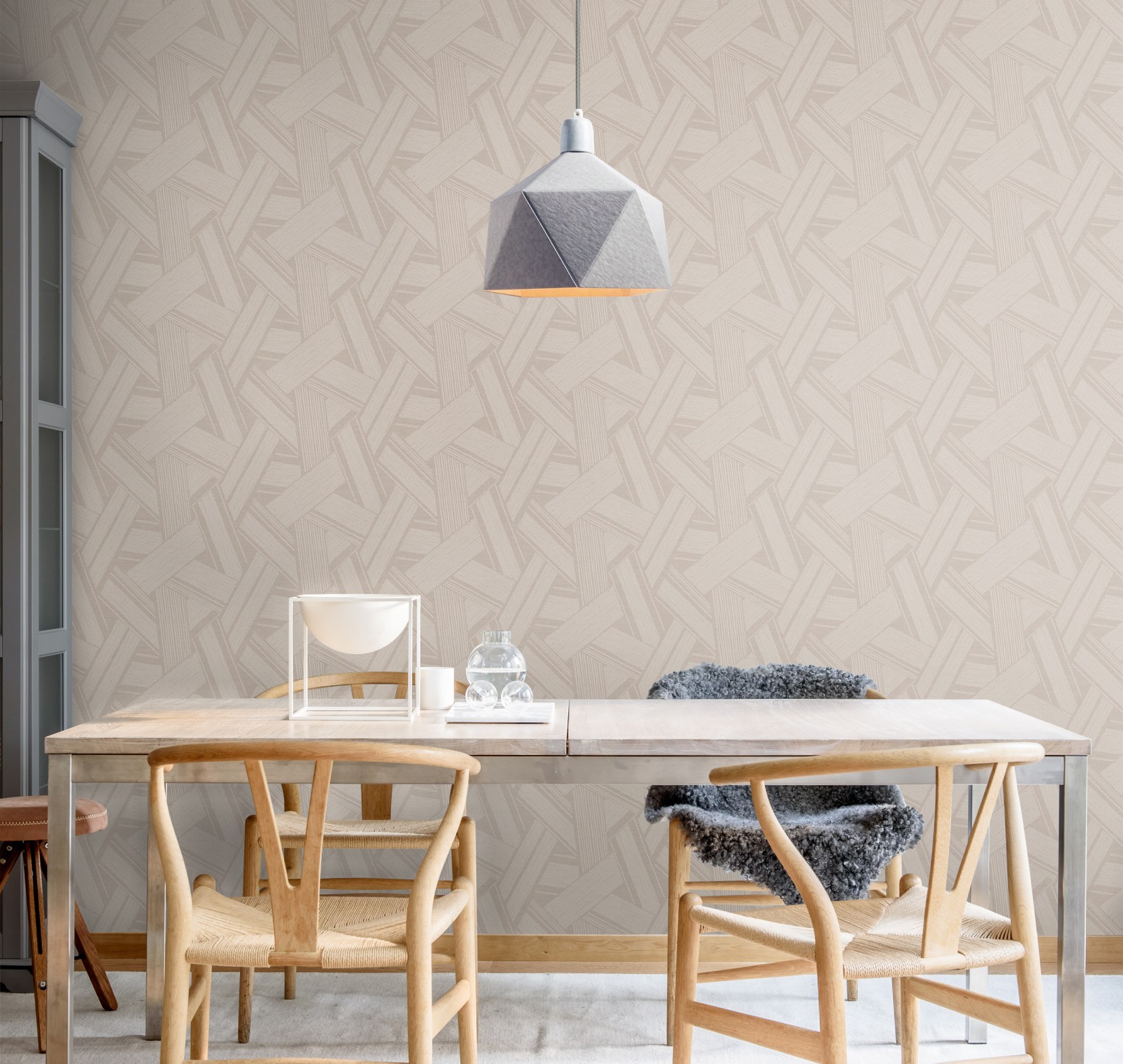 Обои Milassa Сканди Дзен Сад камней JA4 002/2 10,05×1 фото в интерьере